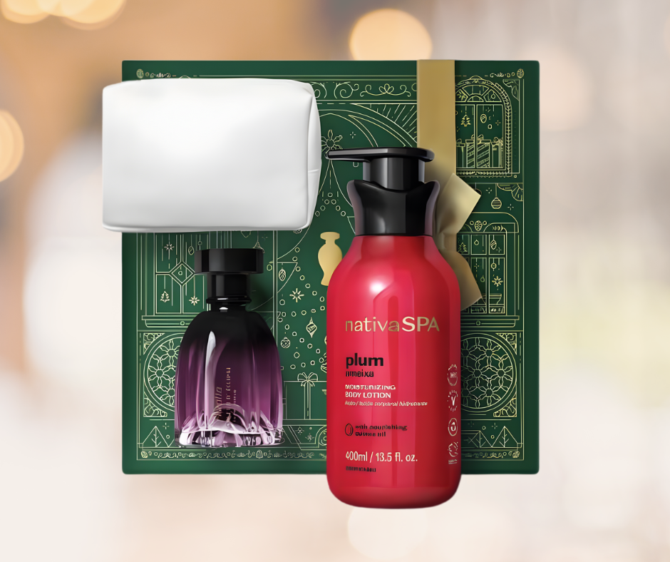 Kit Ameixa Floratta Eclipse de Natal Necessaire