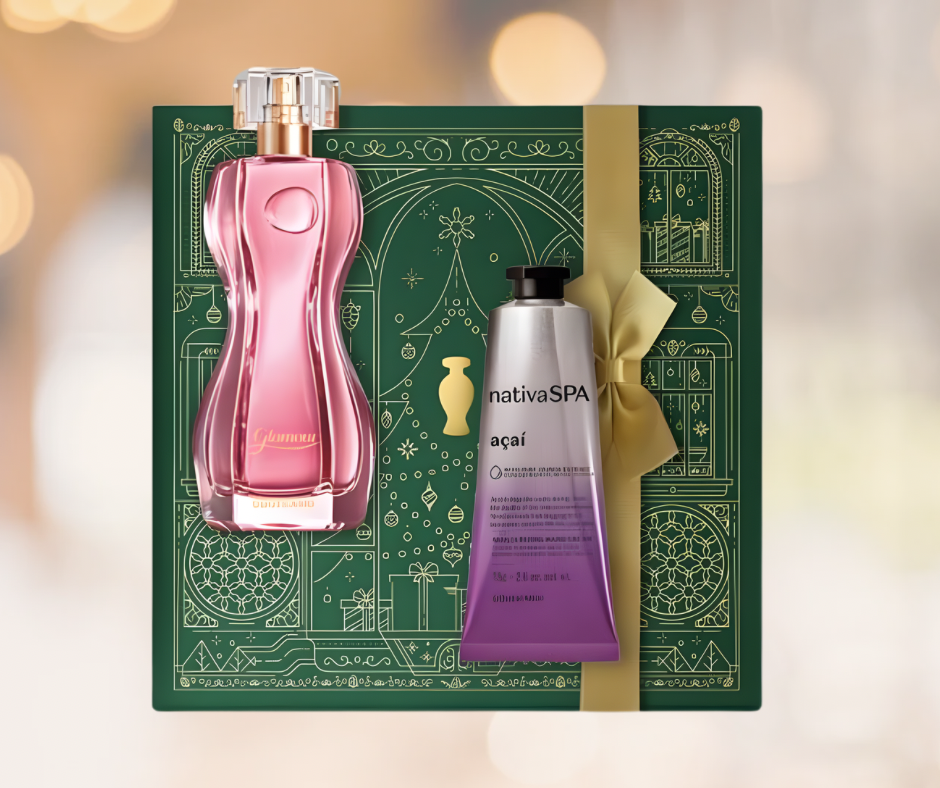 Set de regalo navideño de perfume Glamour + açaí