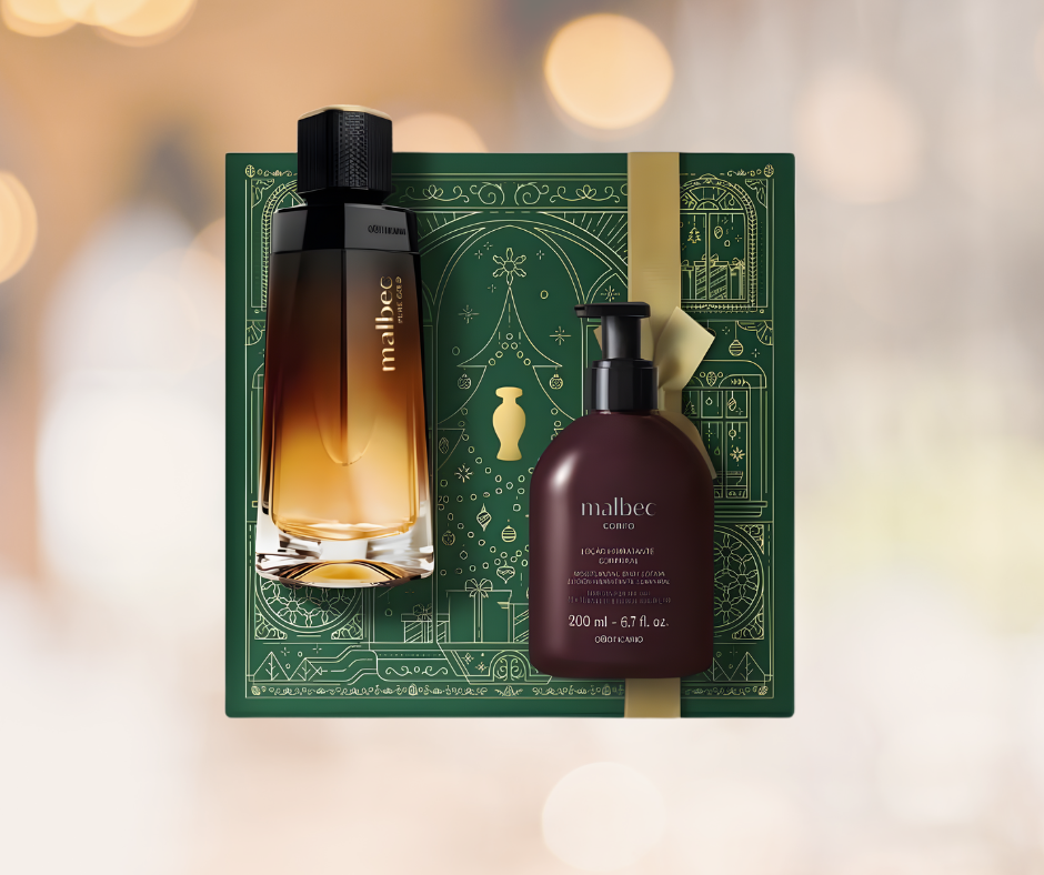Kit de Natal com Loção Malbec Pure Gold