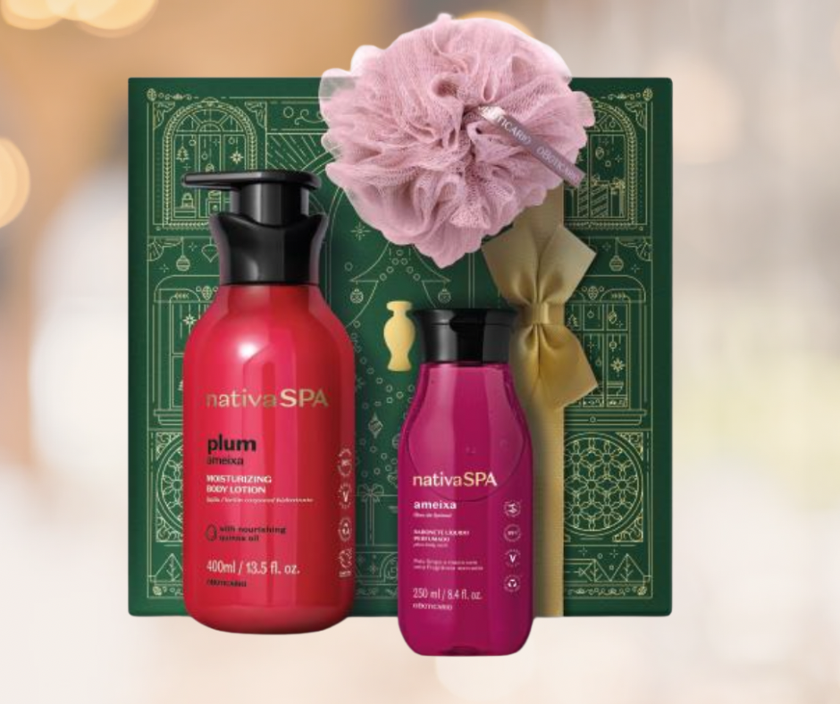 Kit de cuidados para o Natal Nativa SPA Ameixa
