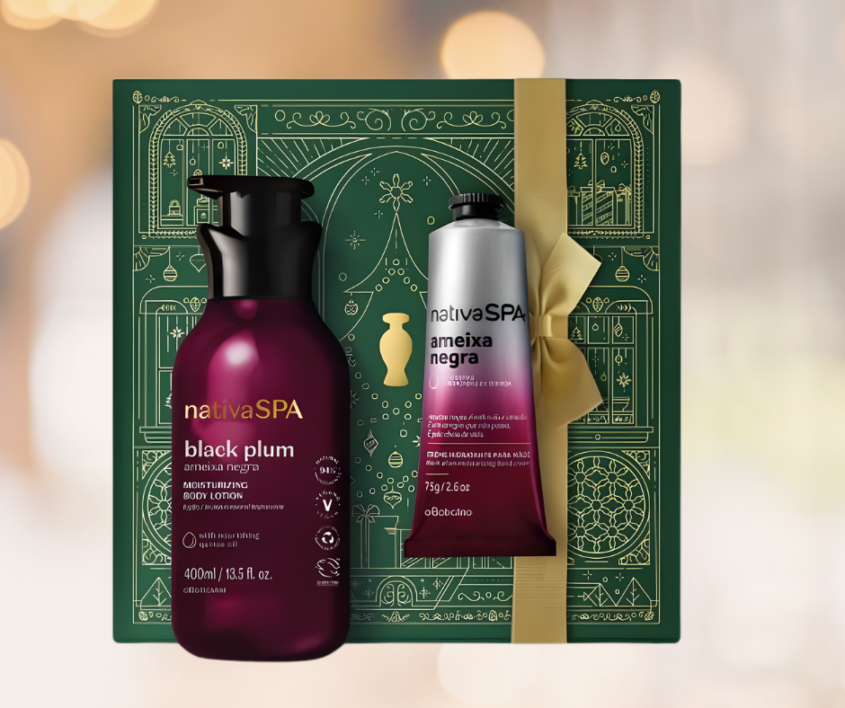 Kit de baño relajante de ciruela negra de Nativa SPA para Navidad