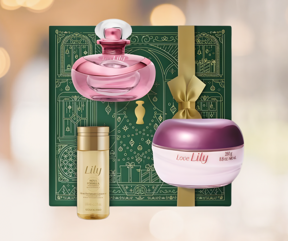 Kit de Natal com aroma de Lírio do Amor